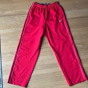 Red Nike Track Pants - medium